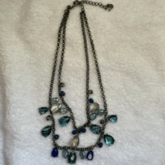 Blue/Aqua/Turquoise Layered Necklace - Picture 2 of 15